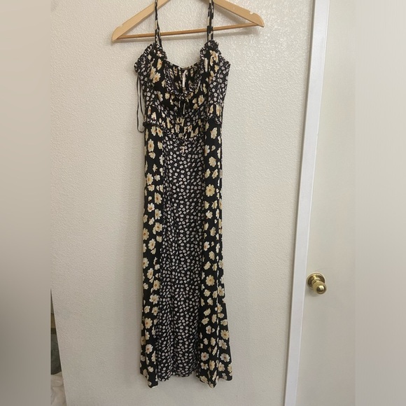 Free People tigerlily midi dress in black Sz Small - Picture 8 of 11